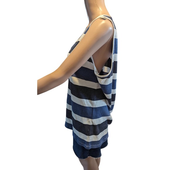 NEW Lane Bryant Plus Size 22W Striped Sweater Tank Swank Top Blues White Office - Picture 3 of 9